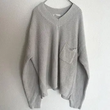 CRAFT STANDARD BOUTIQUE 그레이 V넥 가슴 포켓
