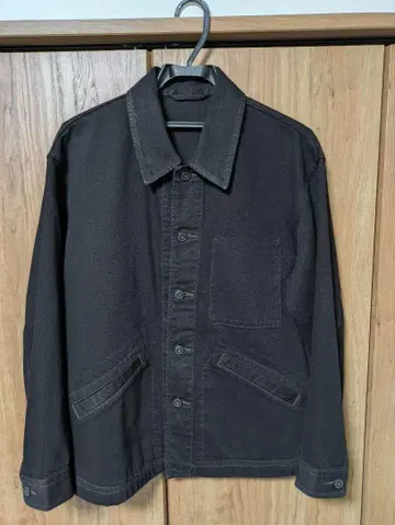 UNIQLO U 오버 사이즈 컬러 데님 자켓 블랙 S