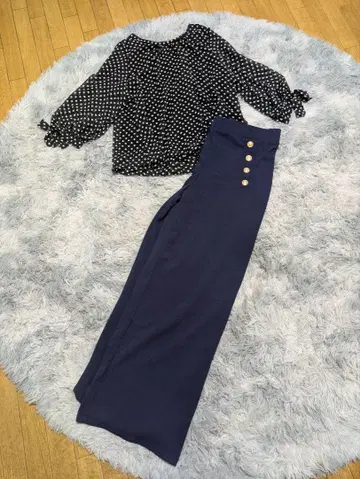 H&M 와이드 팬츠 & 도트 무늬 상의 L 사이즈