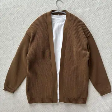 무인양품 와이드 가디건 카멜