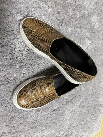 브라운 슬립온 가죽