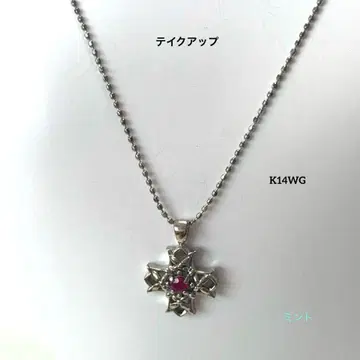 TAKE-UP 테이크업 K14WG 초커 목걸이 루비