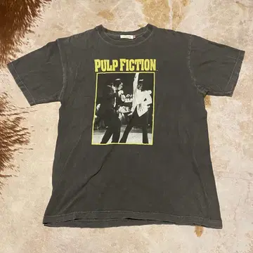 펄프 픽션 PULP FICTION 티셔츠 L 블랙 구제 의류 USED