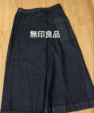 무인양품 블랙 타이트 스커트 L 네이비 청바지