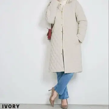 [미사용] 퀼팅 자켓 후드 탈부착 가능
