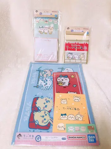제일복권 치이카와 (먼작귀) G상 문구류 3종