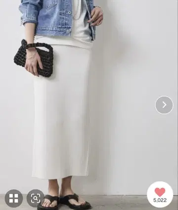택 포함 미사용 새상품 [ CHIC STYLE ] 니트 롱 타이트 스커트