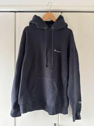 챔피언 리버스 위브 후드티 M 블랙