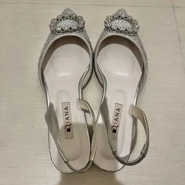 DIANA 실버 비쥬 장식 펌프스 24.5cm