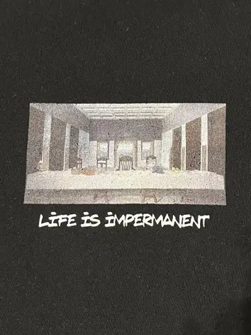 히게밀크 LIFE IS iMPERMANENT 롱 T XL