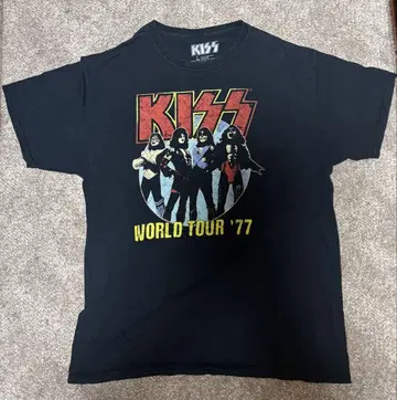 KISS 밴드T World Tour 1977 티셔츠 L