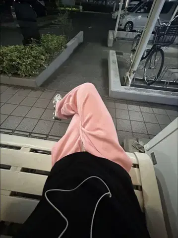 유니클로 C 스웨트 팬츠 리메이크 핑크