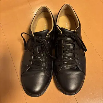 콜한 블랙 가죽 스니커즈 27cm