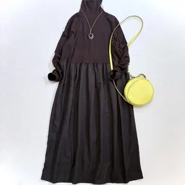새상품급 미즈이로 인드 도킹 원피스 절개 롱 A라인