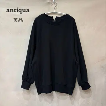 새상품급 antiqua 안티카 돌먼 백지퍼 상의 블랙
