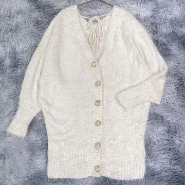 dialle laisen [ M ] 샤기 롱 가디건 아이보리 가을/겨울