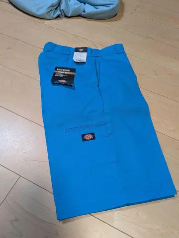 Dickies 28인치 하프 팬츠 블루 지퍼 포함