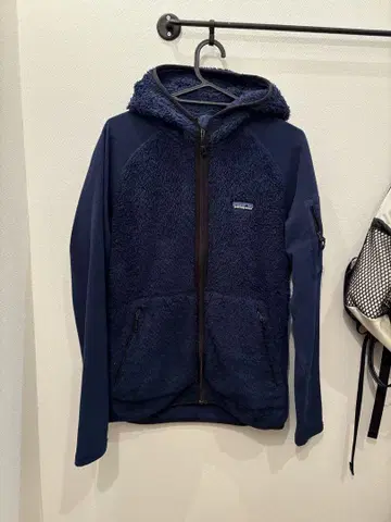patagonia 플리스 후드 자켓 네이비
