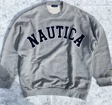새상품급 노티카 NAUTICA 맨투맨 무지 M 사이즈 그레이
