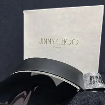 JIMMY CHOO 실버 글리터 선바이저