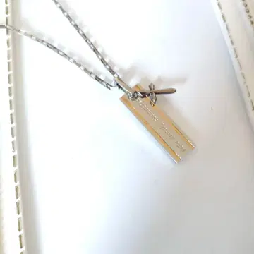 [순은] 실버 남성용 목걸이 메시지 바 x 크로스 [925]