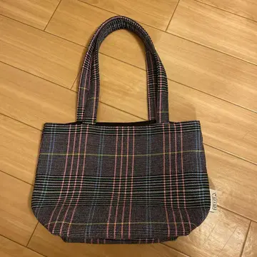 호보니치 언제나 토트 푸치 NEON TARTAN 네온 타탄 체크