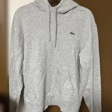 Lacoste 그레이 후드 부착 후드티