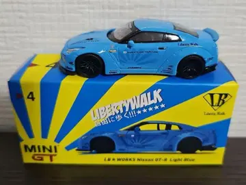 LB WORKS 닛산 GT-R 미니카 라이트 블루