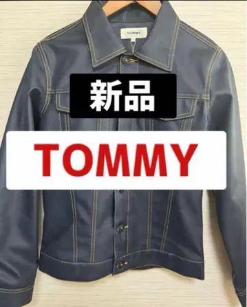 [새상품] TOMMY 가죽 블루종