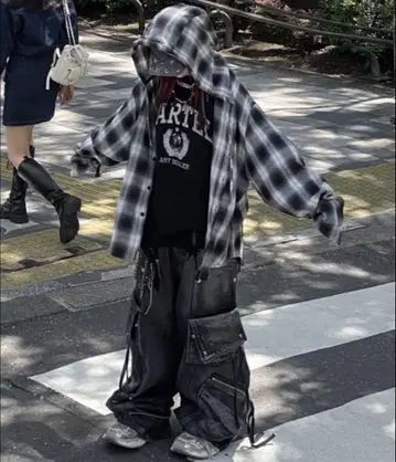 DNSR 투 페이스 멀티 카고 팬츠 블랙 M