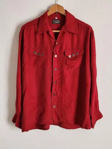 LeeTREVOR 리트레버 오픈 카라 레이온 셔츠 웨스턴 프랑스제