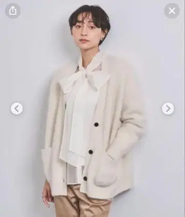 UNITED ARROWS 폭스 캐시미어 가디건