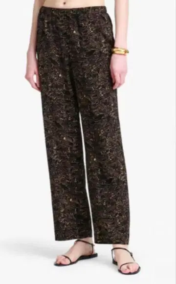 Theory luxe 리랙시 파자마 팬츠 블랙 멀티