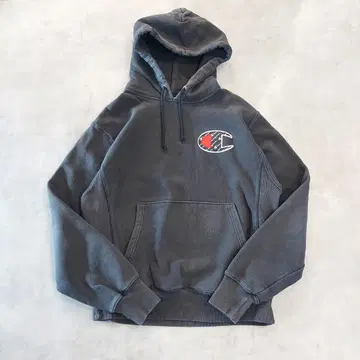 챔피온 리버스 위브 후드티 구제 의류 자수 XL 블랙 16324