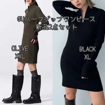 GU 하프 지퍼 원피스 새상품 2세트