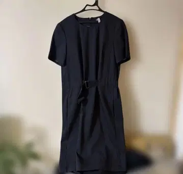 JIL SANDER NAVY 반팔 무릎 기장 원피스 이탈리아제
