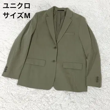 [새상품급] 유니클로 테일러드 자켓 릴랙스 핏 사이즈 M 그린