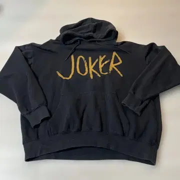 JOKER 프린트 블랙 후드티