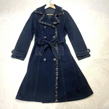 M'S GRACY 데님 롱 트렌치코트