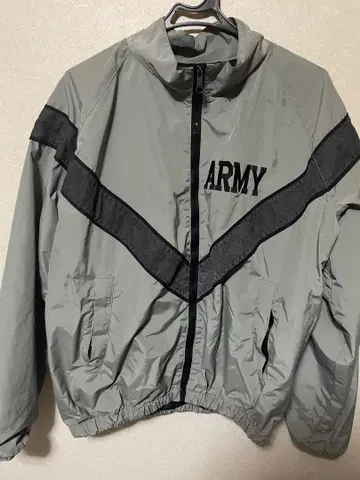 ARMY 로고 나일론 자켓 그레이