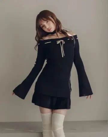 andmary 릴리안 리본 미니 드레스 안드마리
