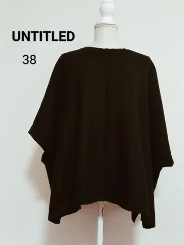 언타이틀 판초 니트 케이프 블랙