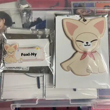 StrayKids 아이엔 폭시니 미니 부채 키링 네임 배지