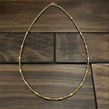 BRASS BEADS NECKLACE GOLD 50cm