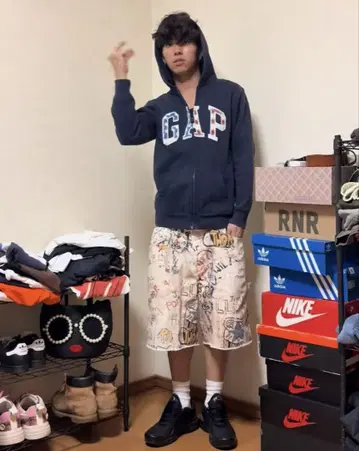 짧은 기장 지퍼 후드티 y2k GAP 지퍼 후드티