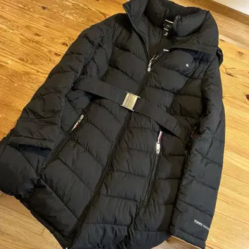 새상품급 TOMMY HILFIGER 블랙 A라인 롱 코트 사이즈 L