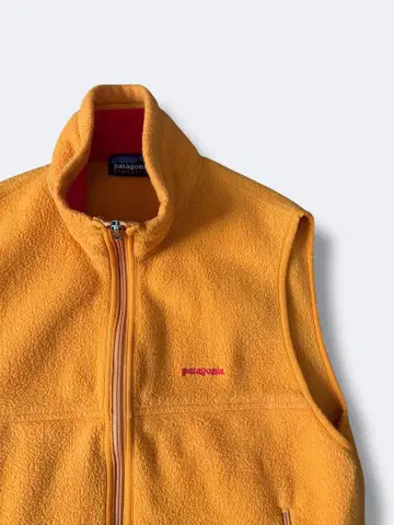 90s patagonia 파타고니아 플리스 베스트 오렌지