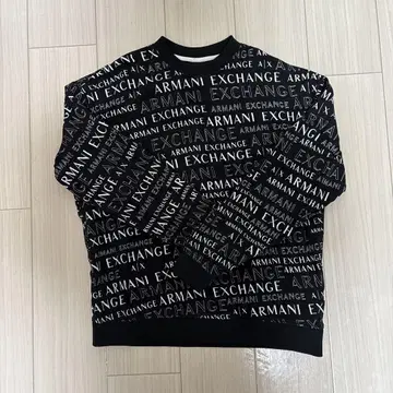 Armani Exchange 블랙 맨투맨 트레이닝복 XS
