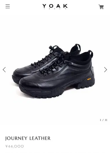 거의 새상품 YOAK JOURNEY LEATHER 스니커즈 Vibram