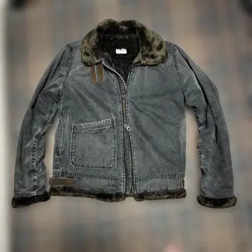 퍼 안감 그레이 자켓